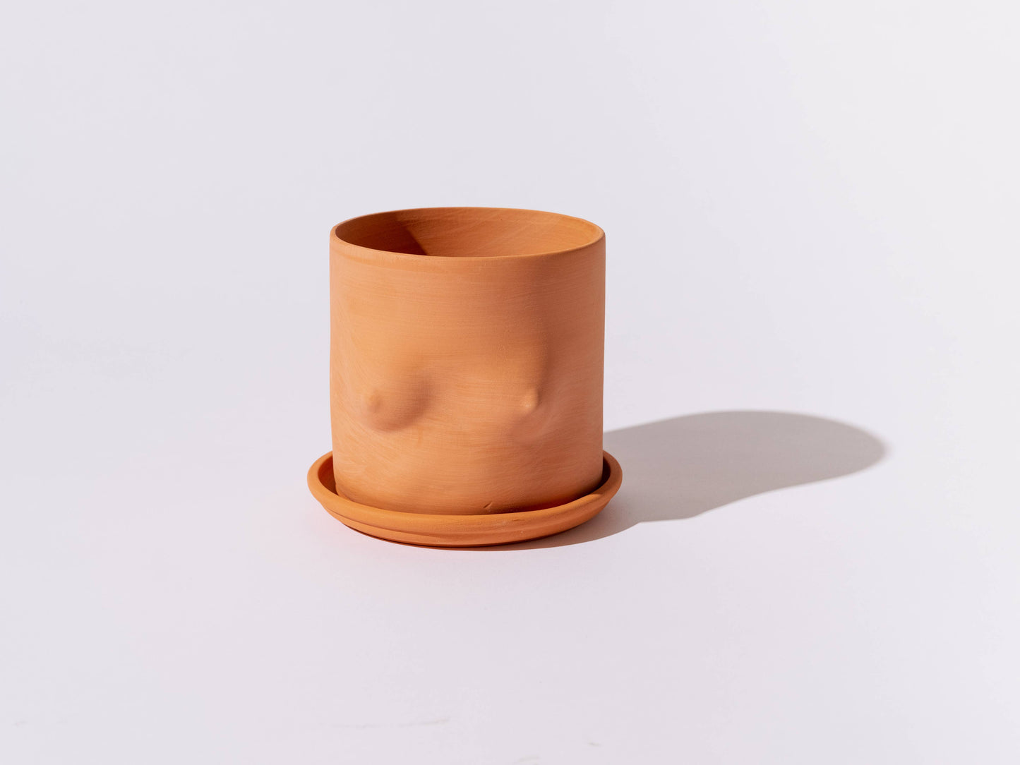 5" Terra Cotta Boob Pot (With Saucer)