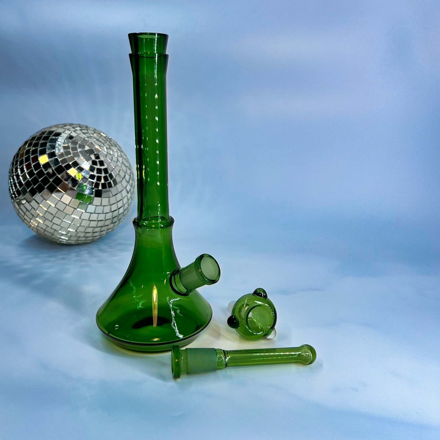 Green Glass Bong