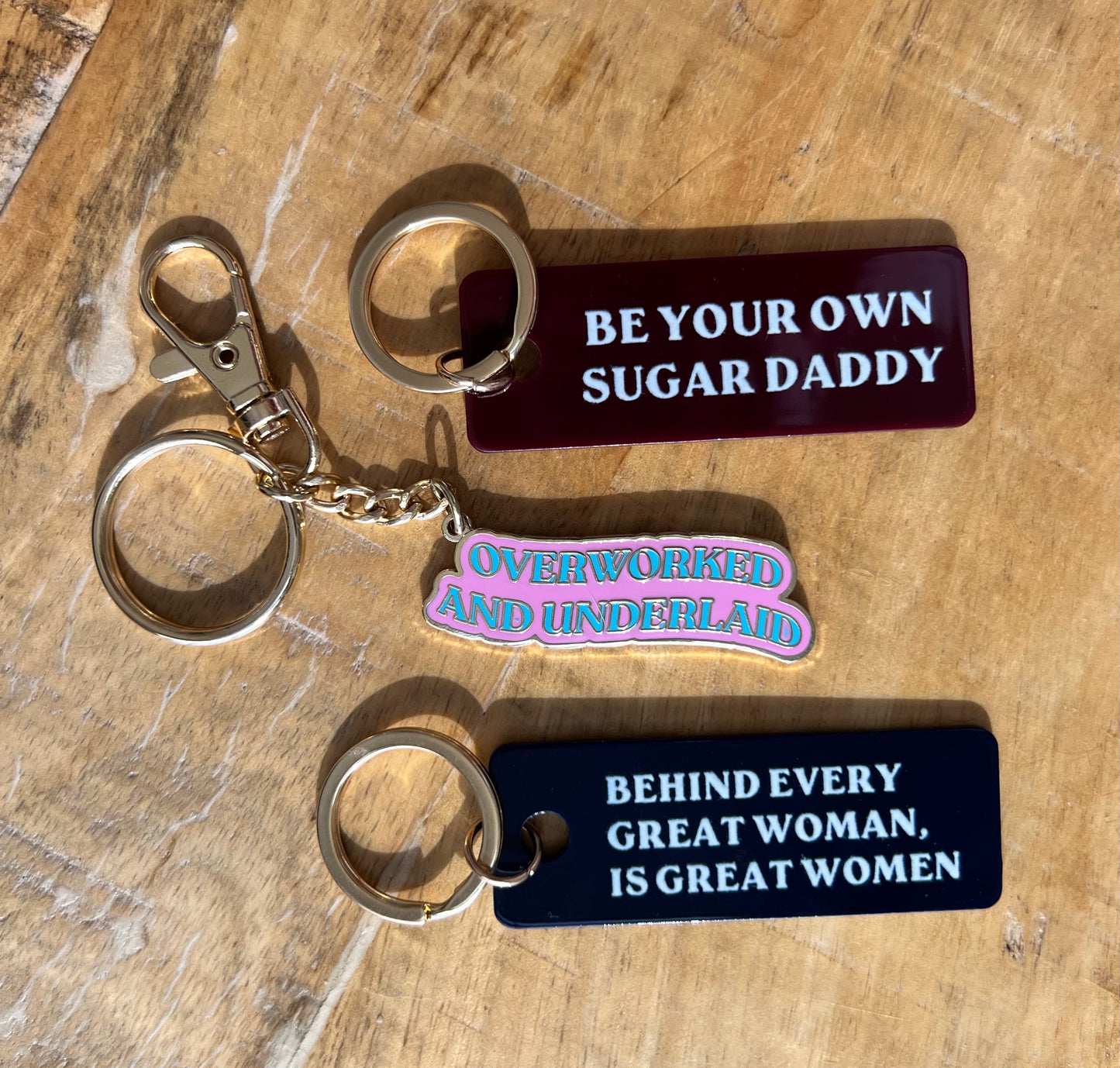 Behind Every Woman Keychain